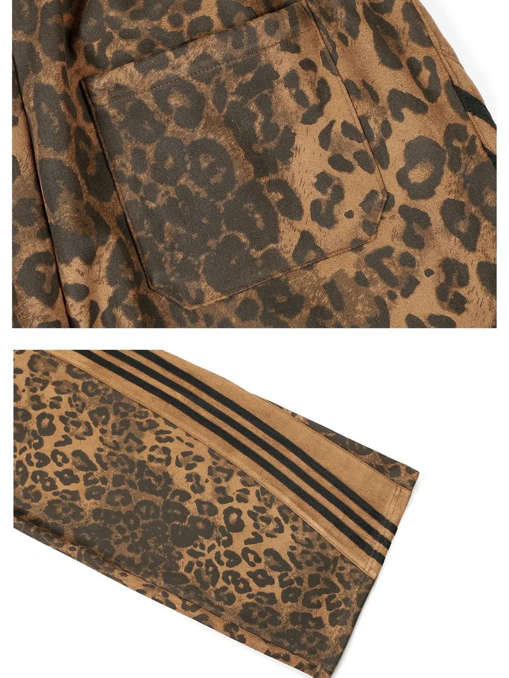 Men's Leopard Print Stripe Pants, image 6