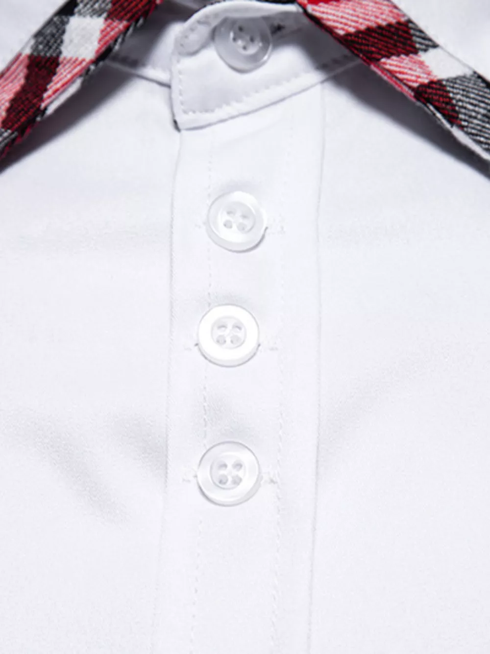 Men's Slim Fit Long Sleeve Plaid Trim Shirt, image 7