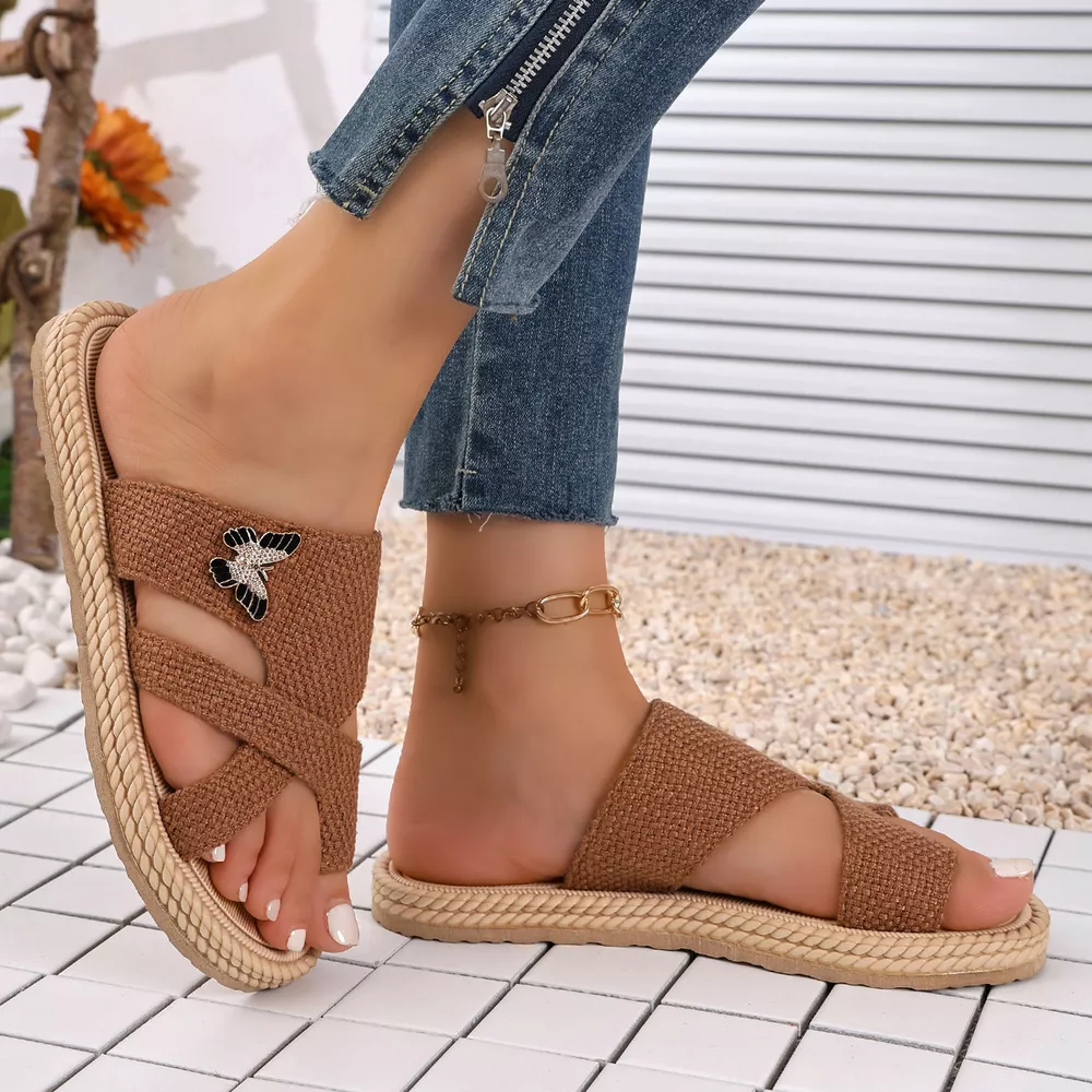 Toe Loop Flats Sandals, image 7