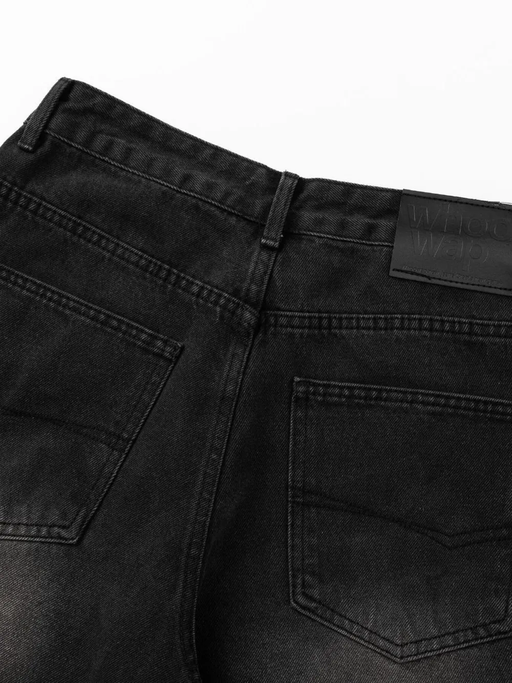 Men's Washed Denim Bermuda Shorts, image 11