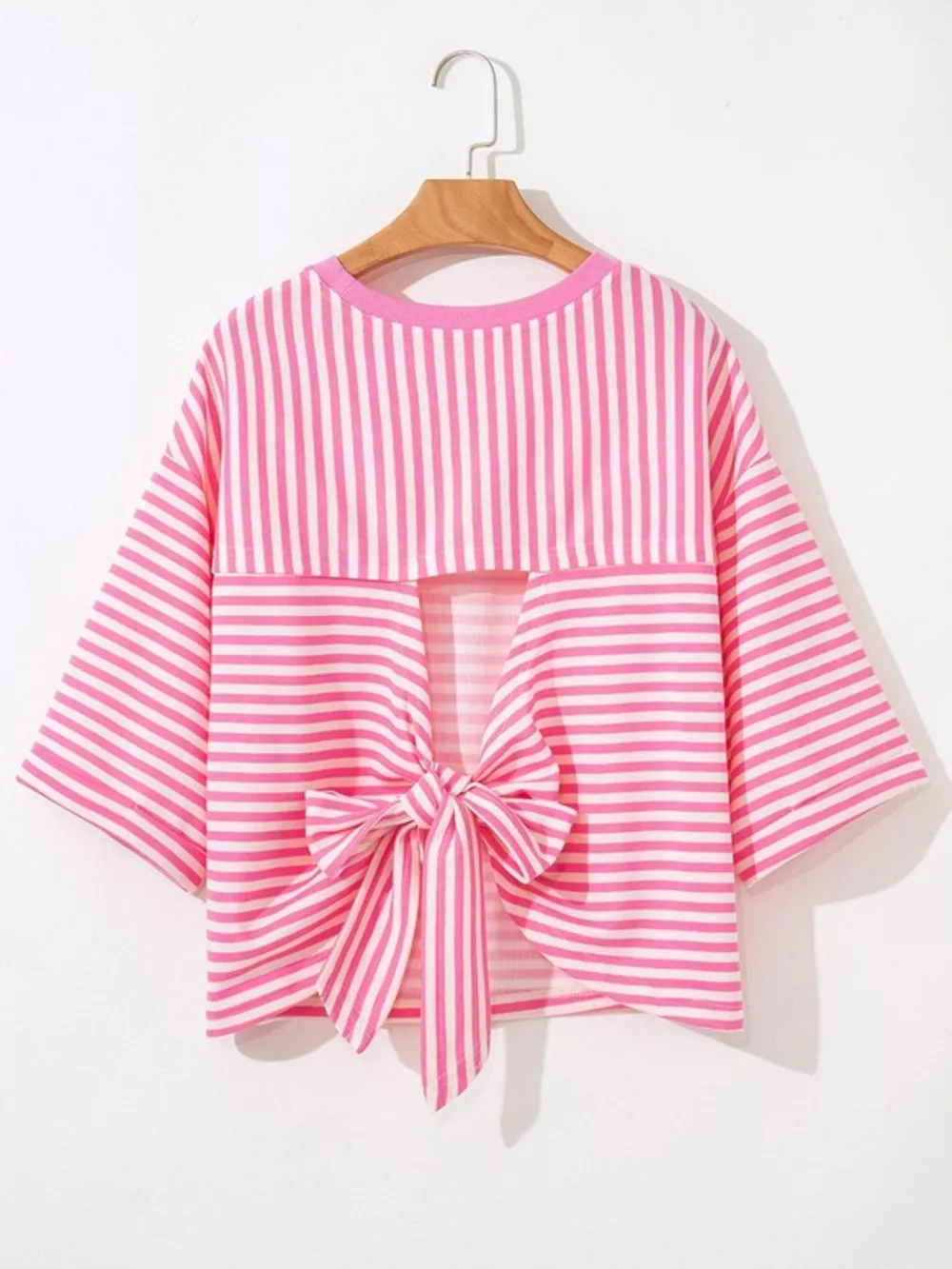 Striped Back Bow Tie T-Shirt, image 21