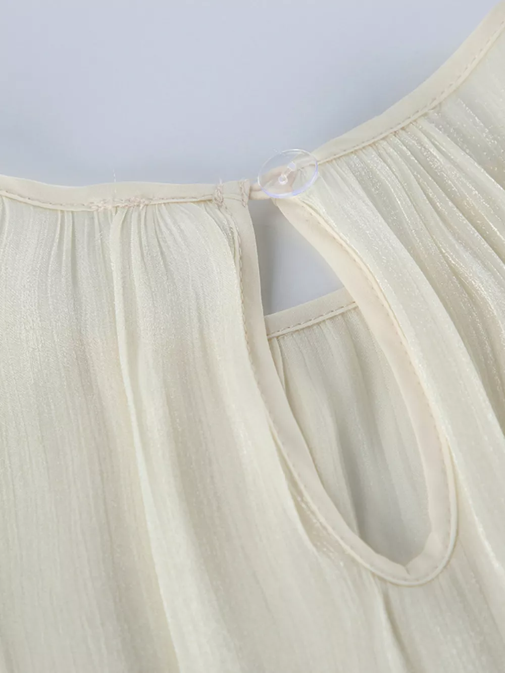 Metallic Sheen Blouse with Tie Detail, image 9