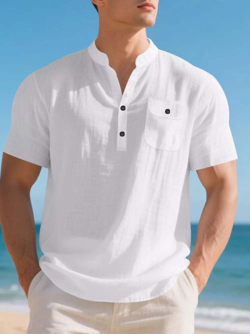 Men's Full Size Casual Short Sleeve Shirt Plus Size, image 2