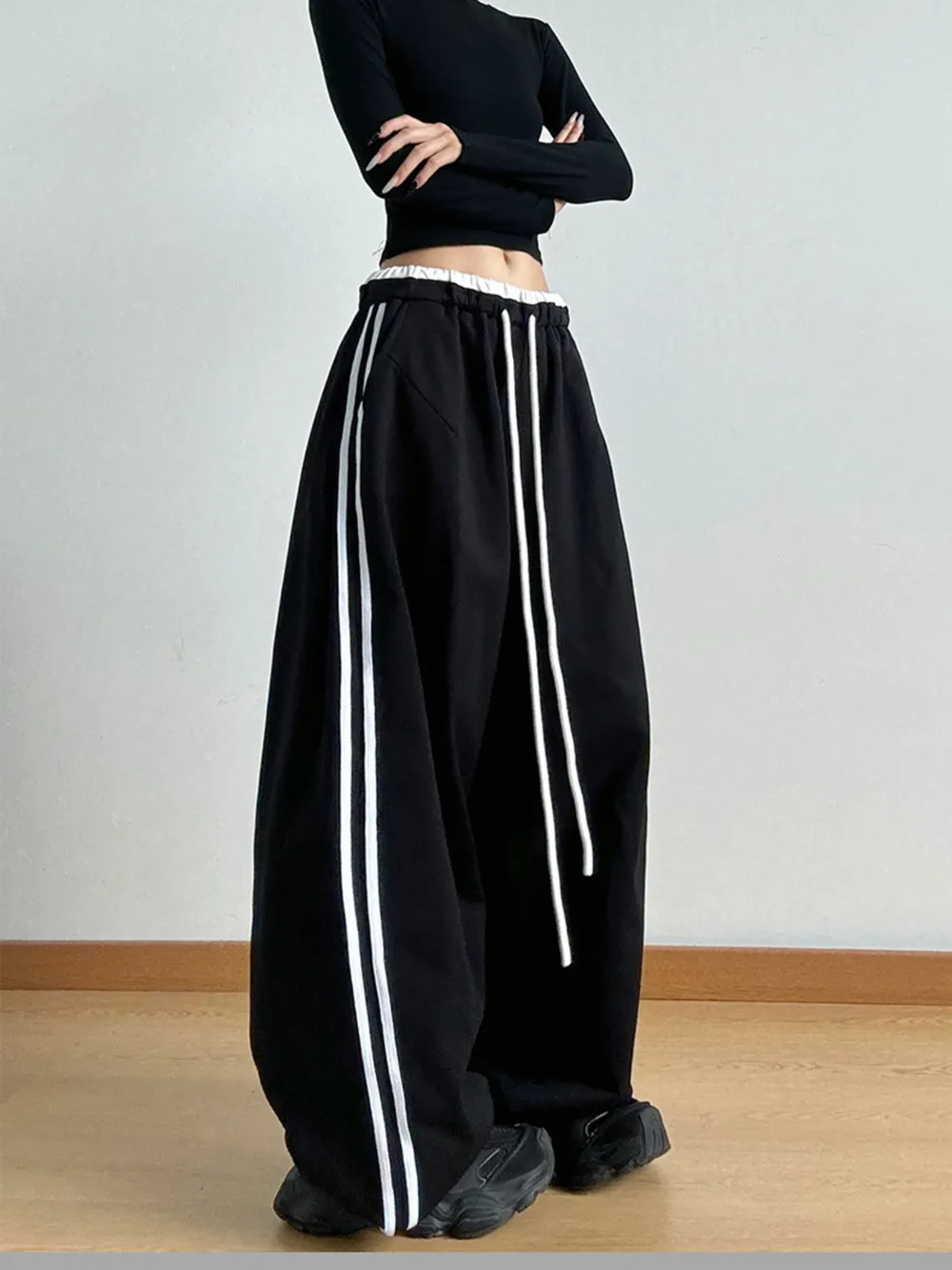 Wide Leg Drawstring Pants, image 8
