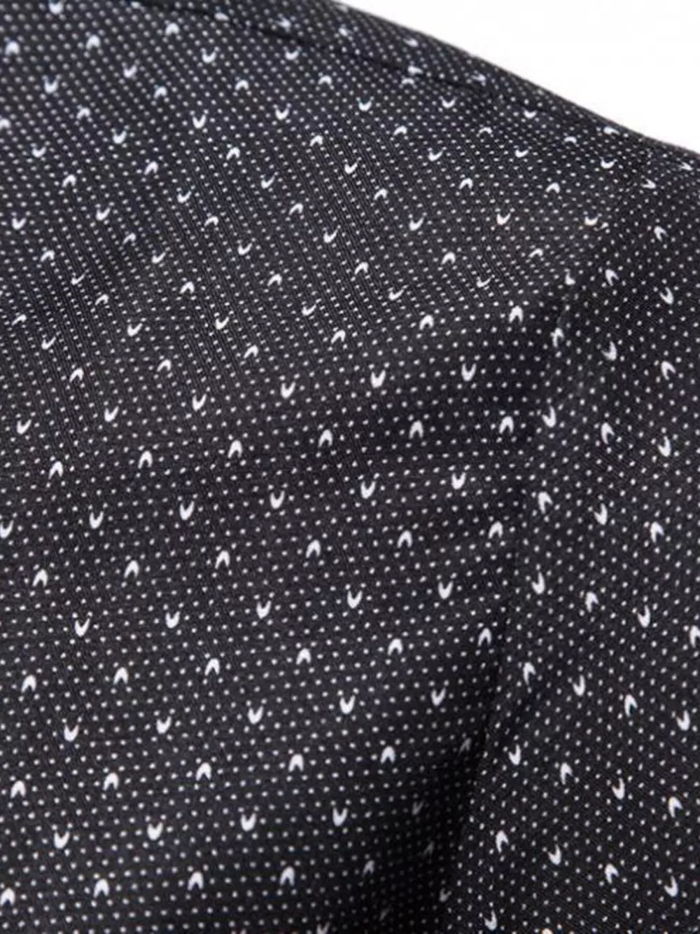 Men's Slim Fit Dotted Pattern Long Sleeve Shirt, image 8