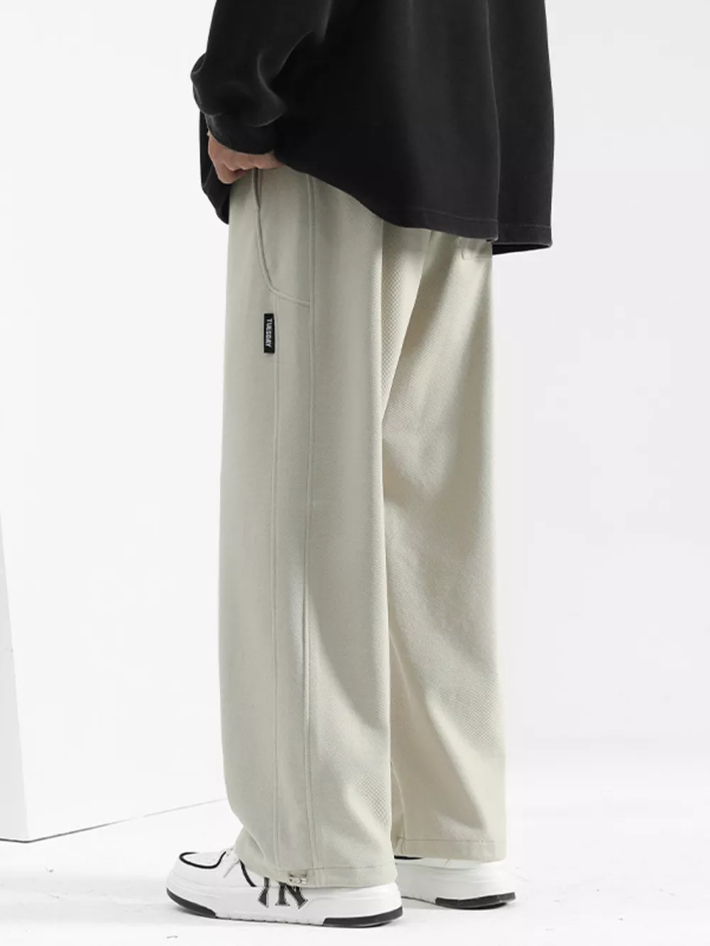Men's Plus Size Casual Loose-Fit Drawstring Pants, image 2