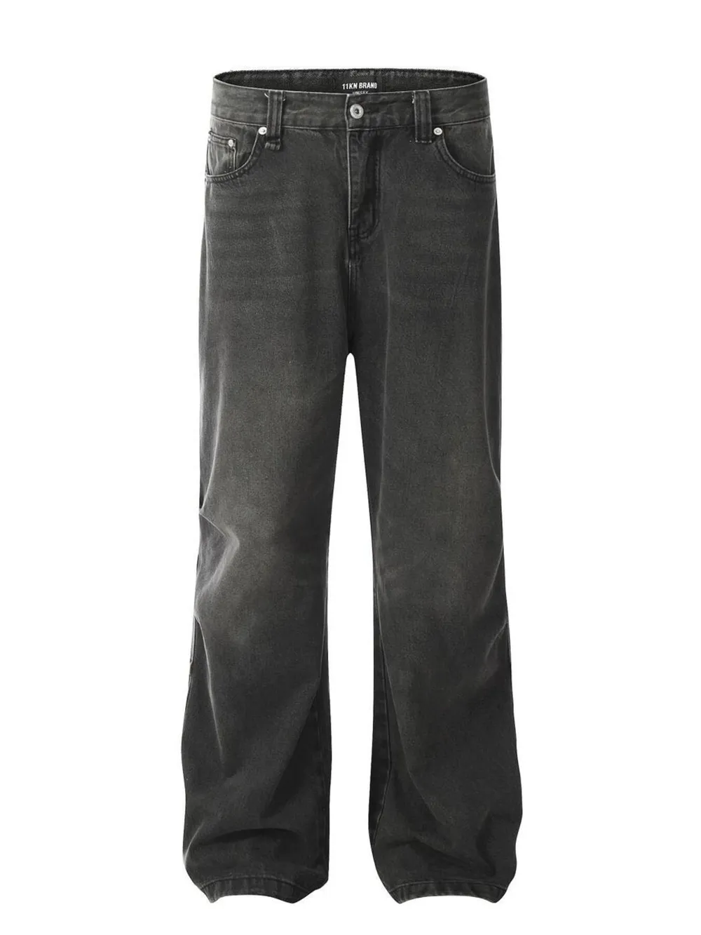 Men's Washed Wide-Leg Baggy Jeans