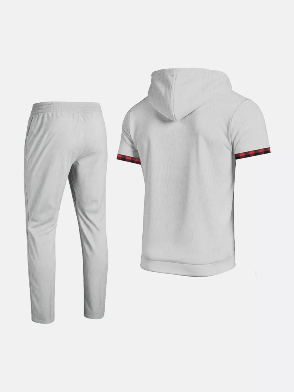 Men's Full Size Casual Short-Sleeve Hoodie and Pants Set Plus Size, image 12
