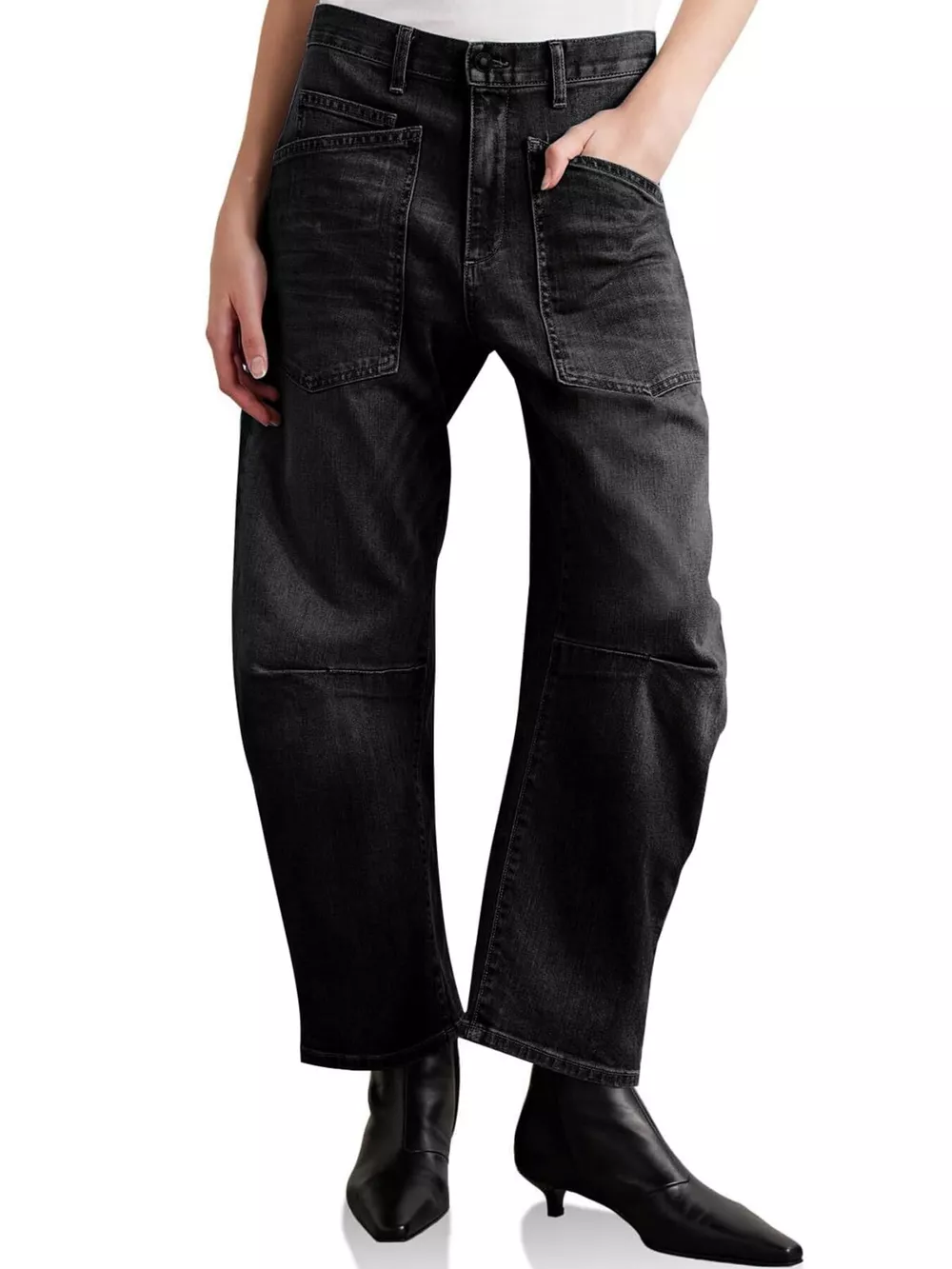 Wide-Leg Jeans with Patch Pockets, image 9