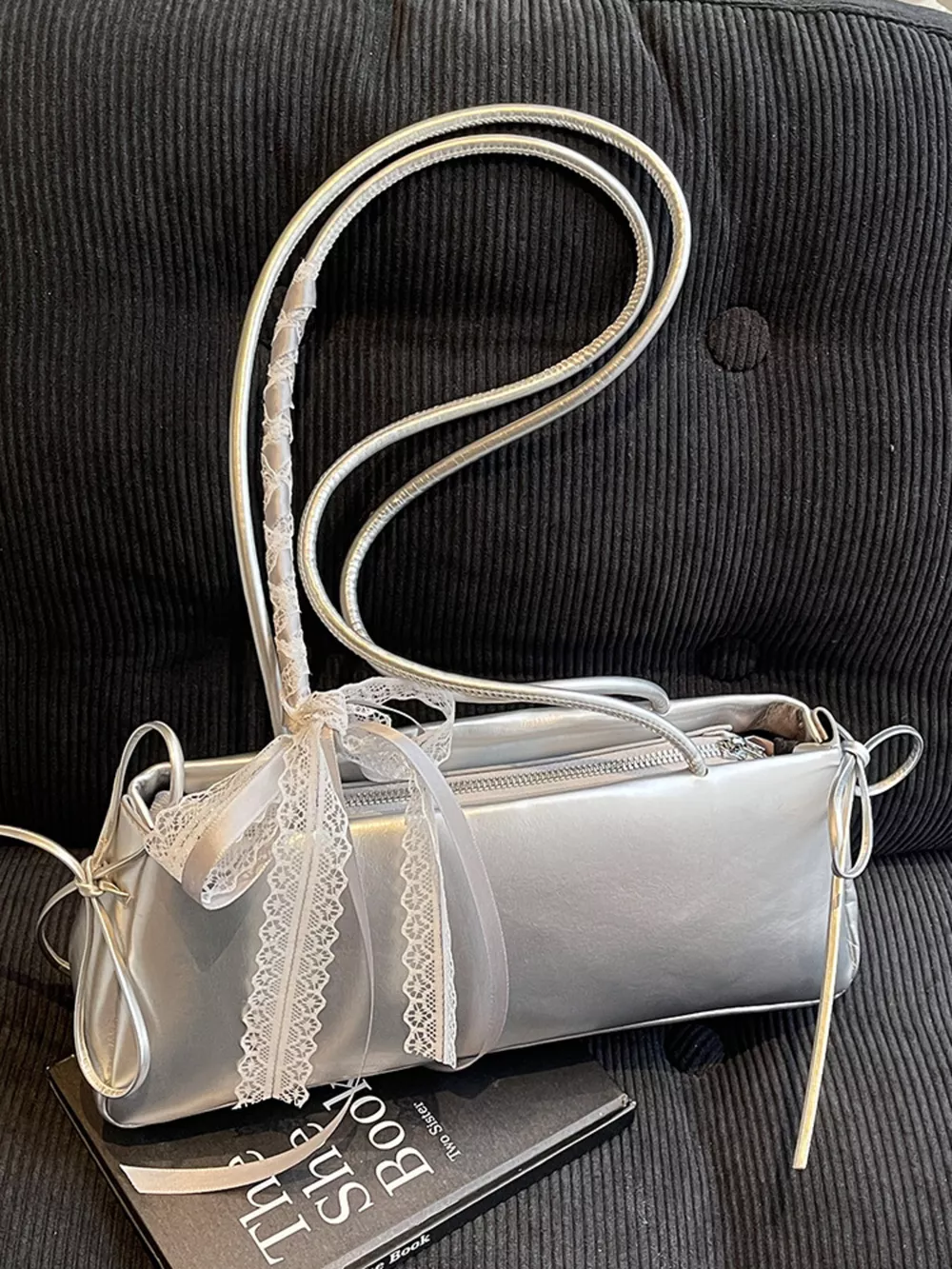Lace Decor Shoulder Bag, image 23