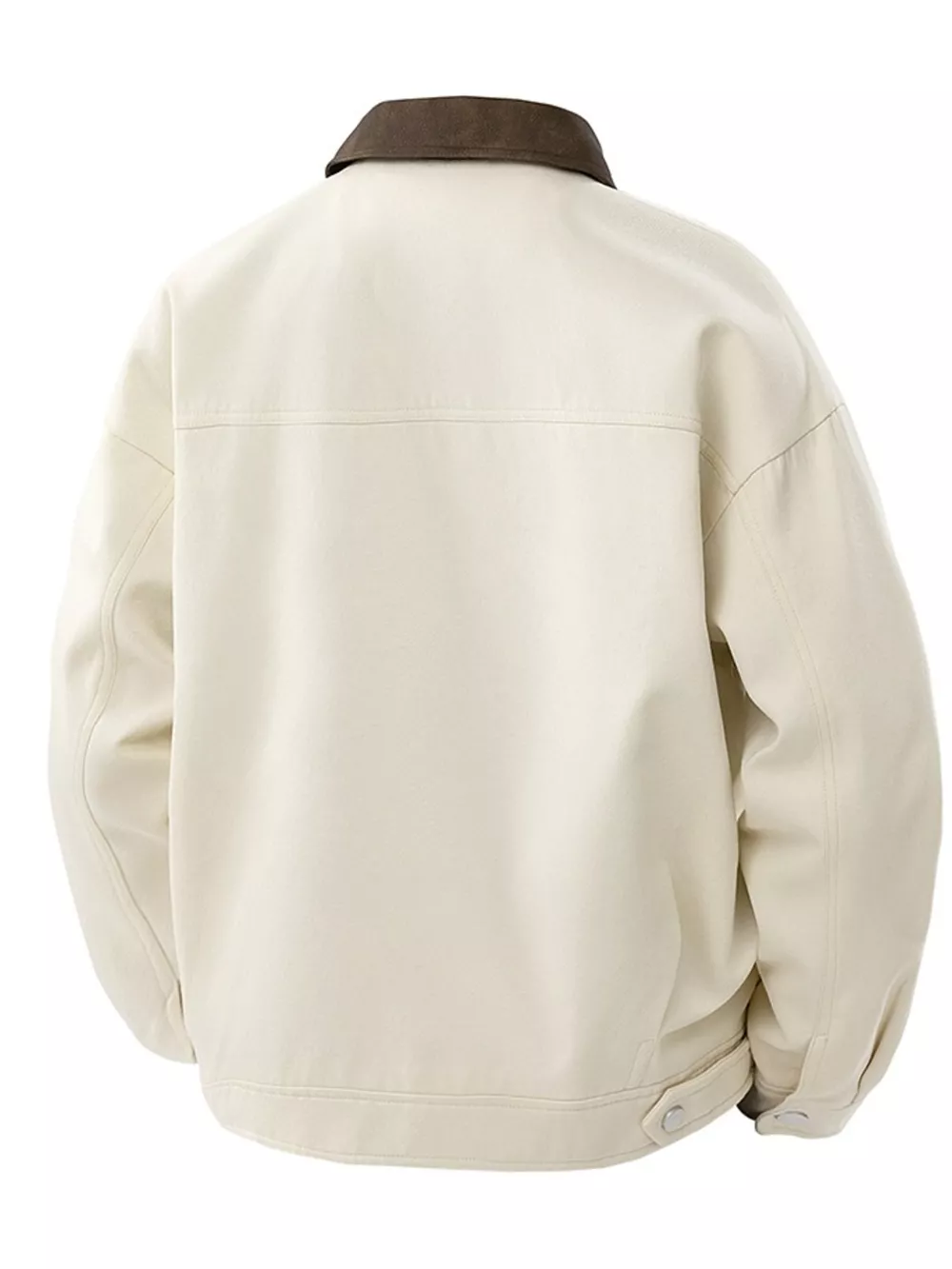 Men's Plus Size Contrast Collar Casual Jacket, image 4