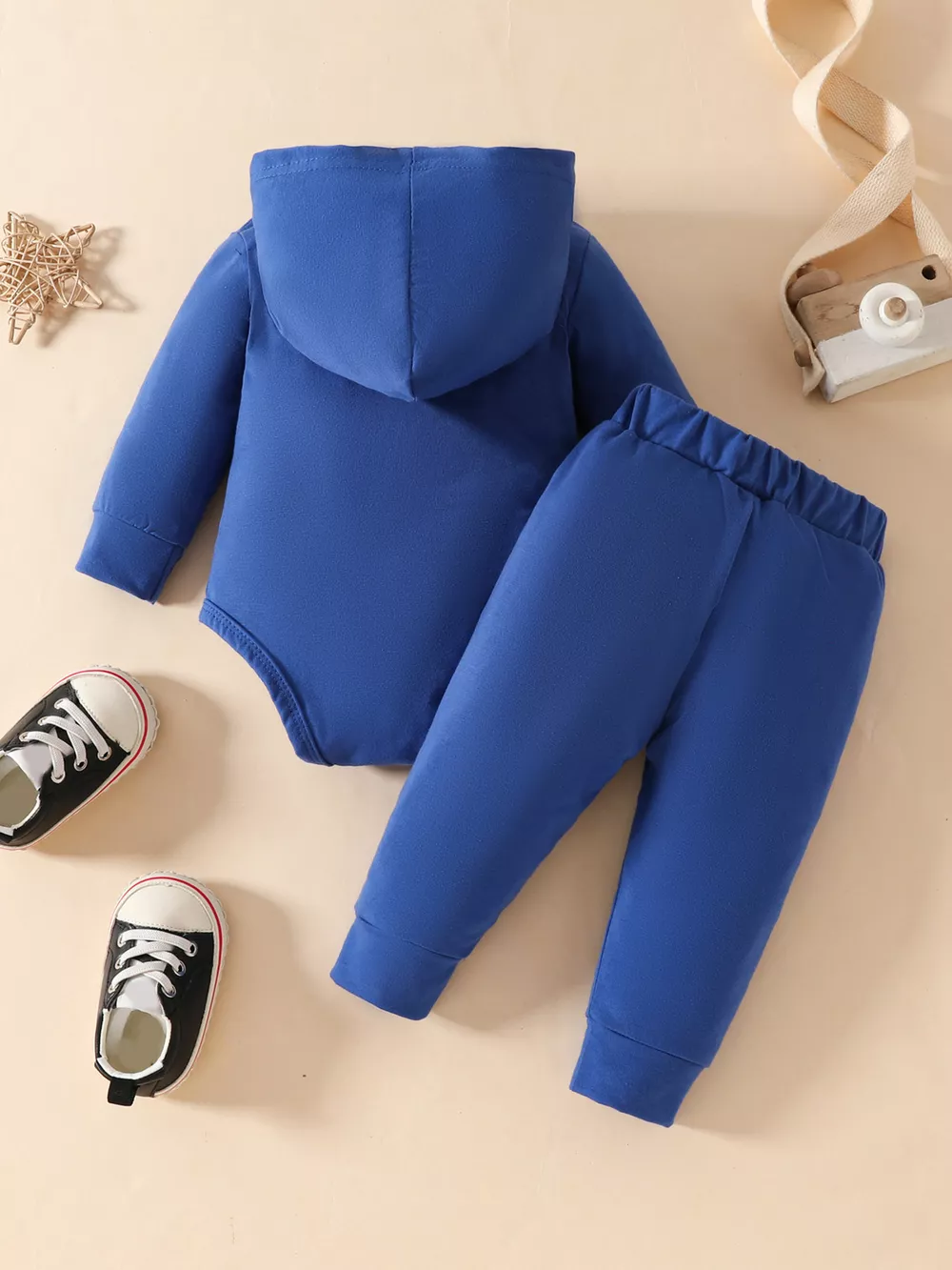 Children's Long Sleeve Bodysuit Hoodie and Pants Set, image 3
