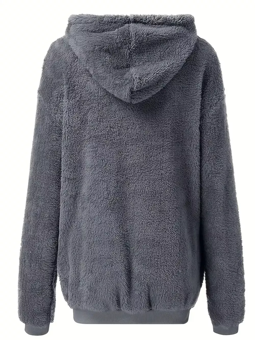 Fleece Zip-Up Drawstring Outerwear, image 3