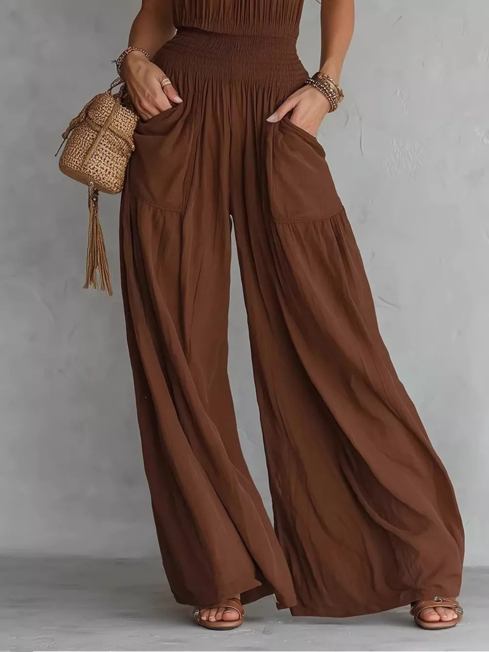 Halter Neck Wide-Leg Jumpsuit, image 3