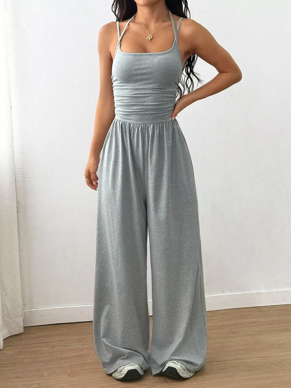 Spaghetti Strap Wide-Leg Jumpsuit, image 10