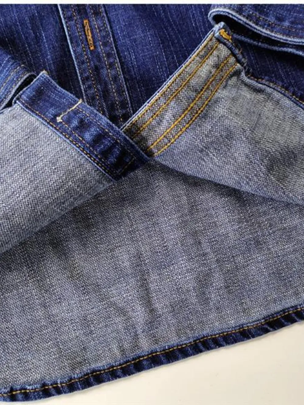 Men's Plus Size Button Up Long Sleeve Denim Shirt, image 6