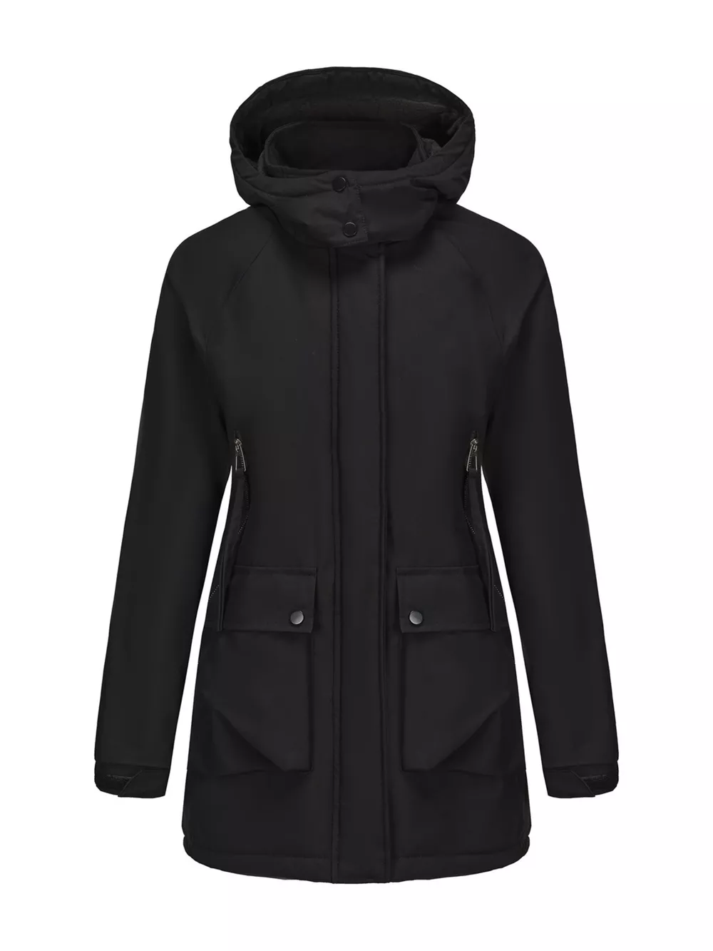 Full Size Zip Up Hooded Parka Outerwear Plus Size, image 16