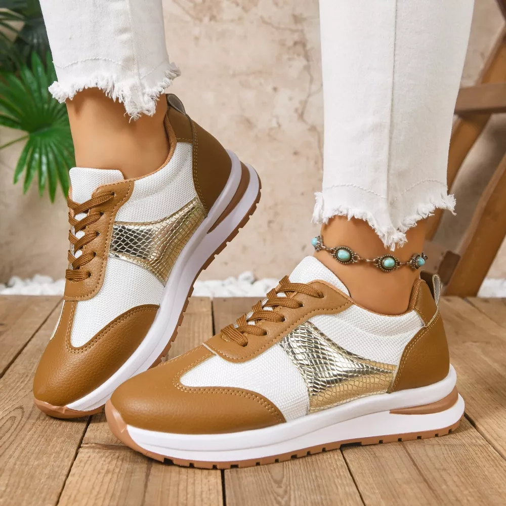 Round Toe Lace Up Sneakers, image 5