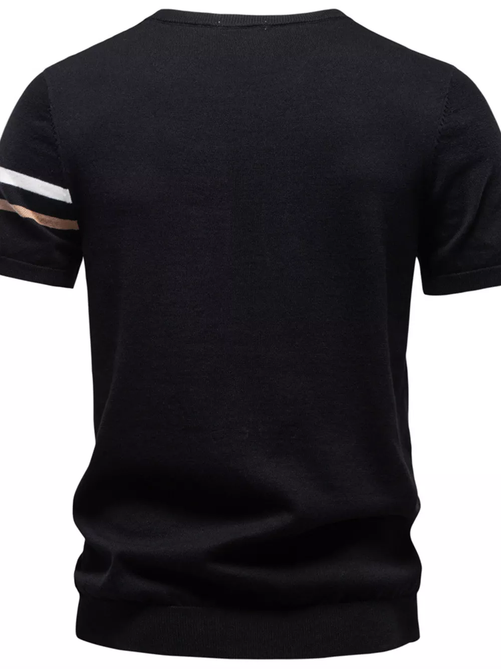 Men's Casual Striped Sleeve T-Shirt, image 8