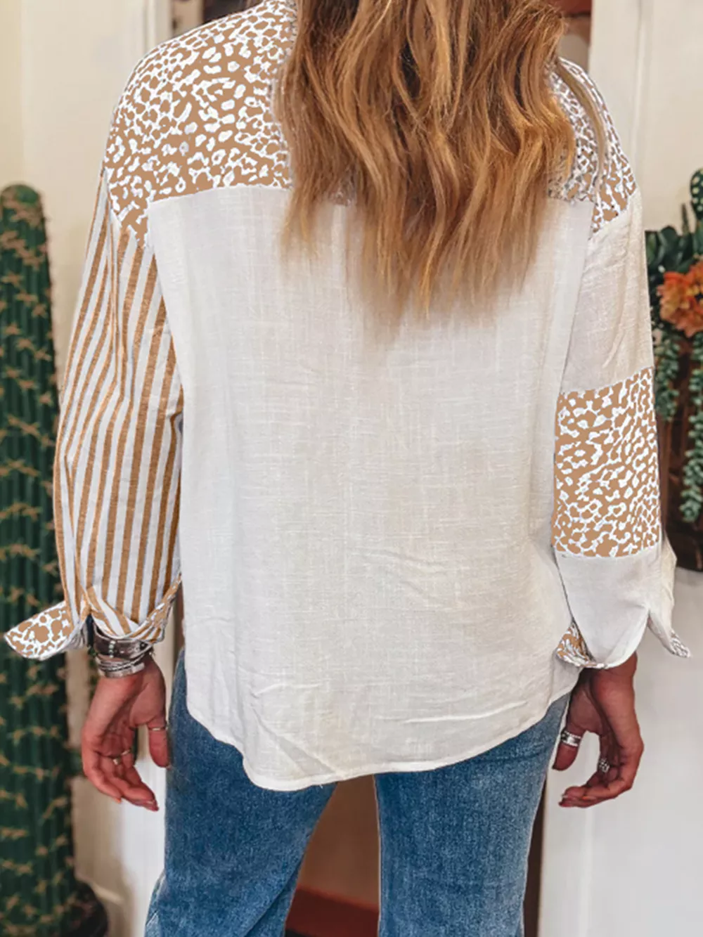 Leopard Striped Western Casual Shirt, image 11
