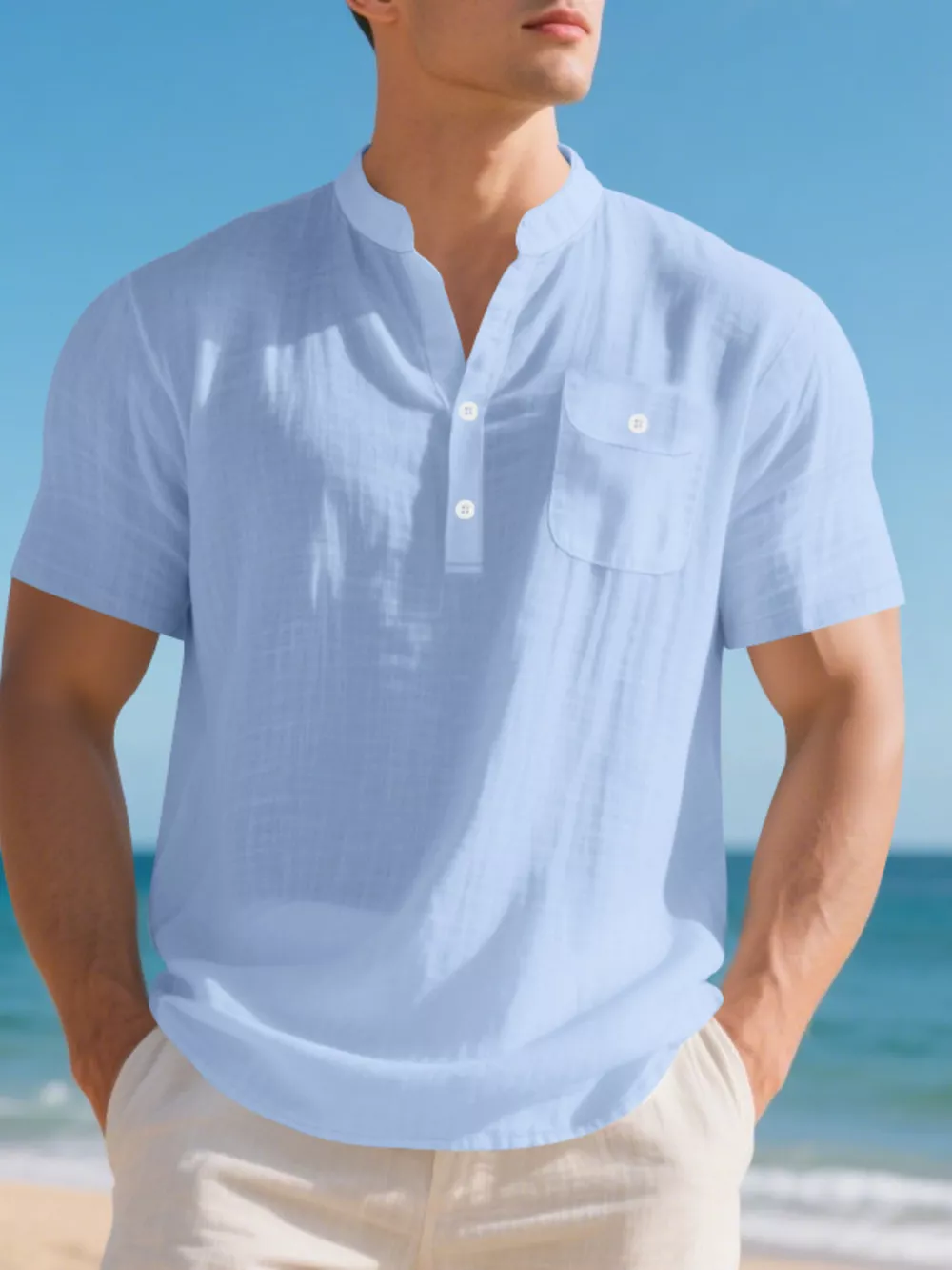Men's Full Size Casual Short Sleeve Shirt Plus Size, image 5