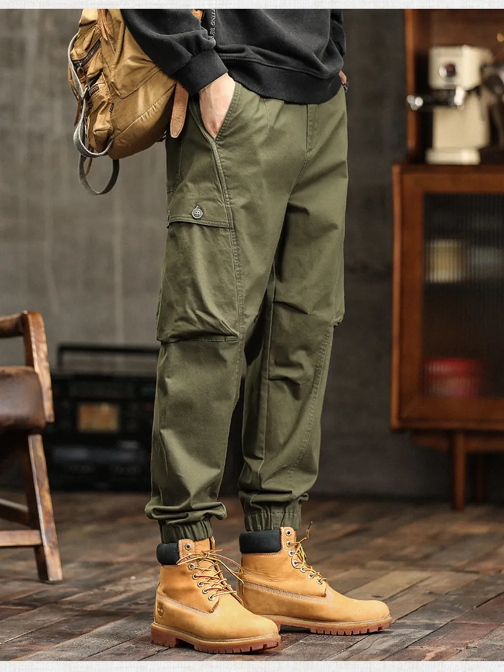 Men's Full Size Pocketed Loose Fit Joggers Plus Size, image 9