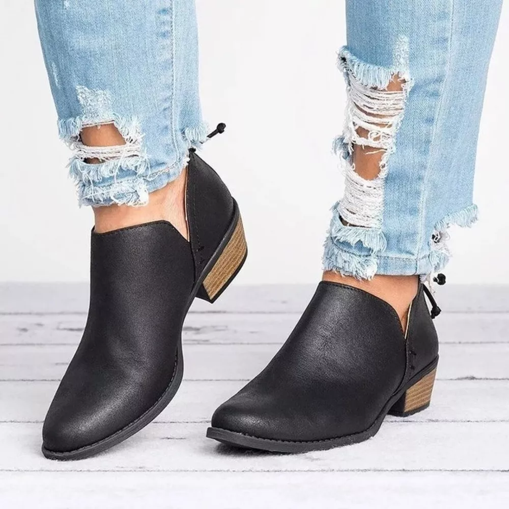 Point Toe Block Heels Boots, image 2