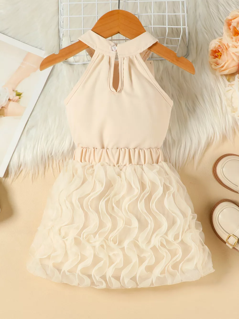 Children's Pearl Bowknot Top and Skirt Set, image 11