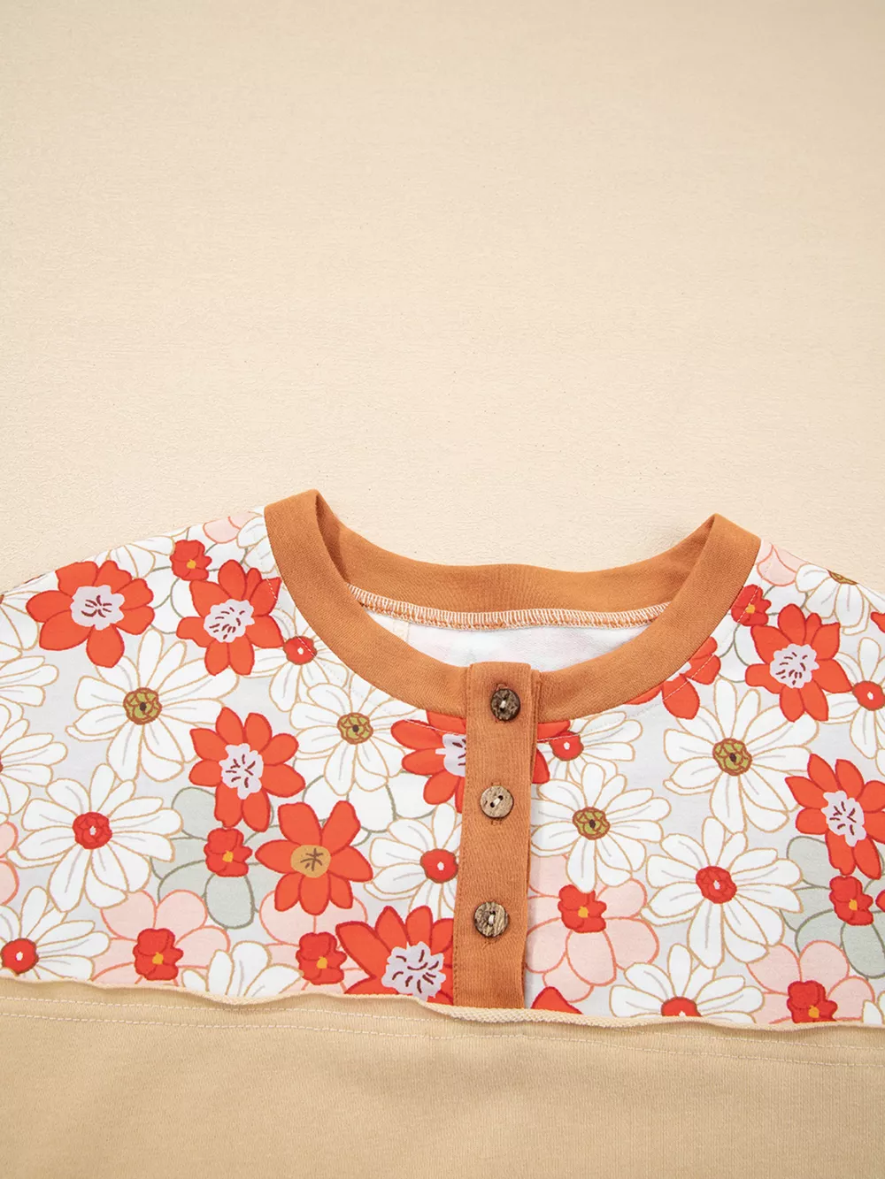 Floral Plaid Patchwork Casual Top, image 11