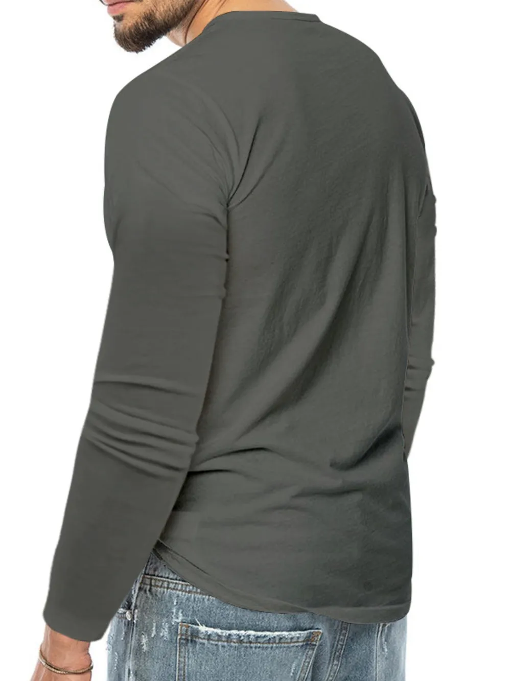 Men's Plus Size Button Detail Short Sleeve T-Shirt, image 7