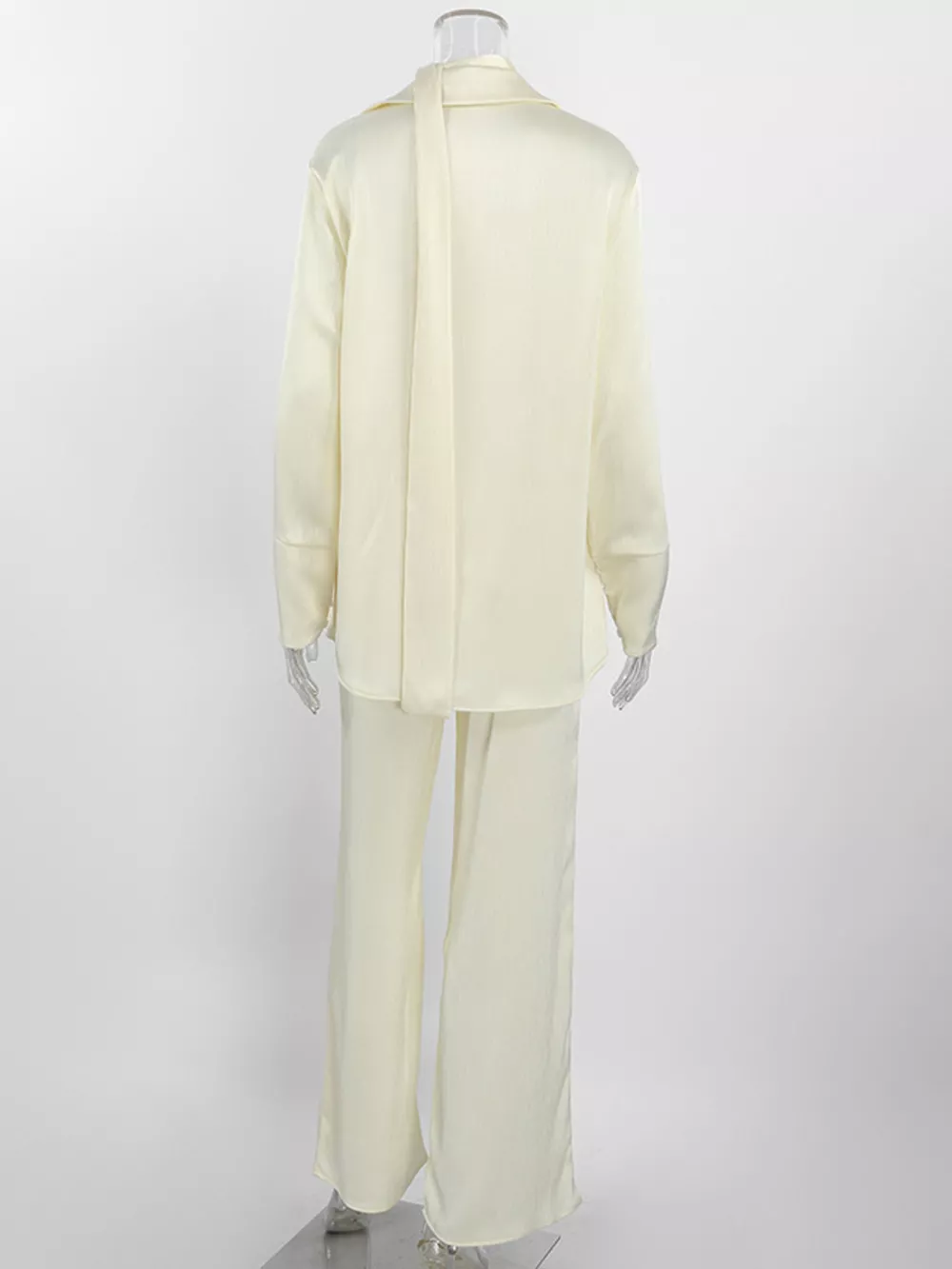 Texture Shirt and Wide-Leg Pants Set, image 9