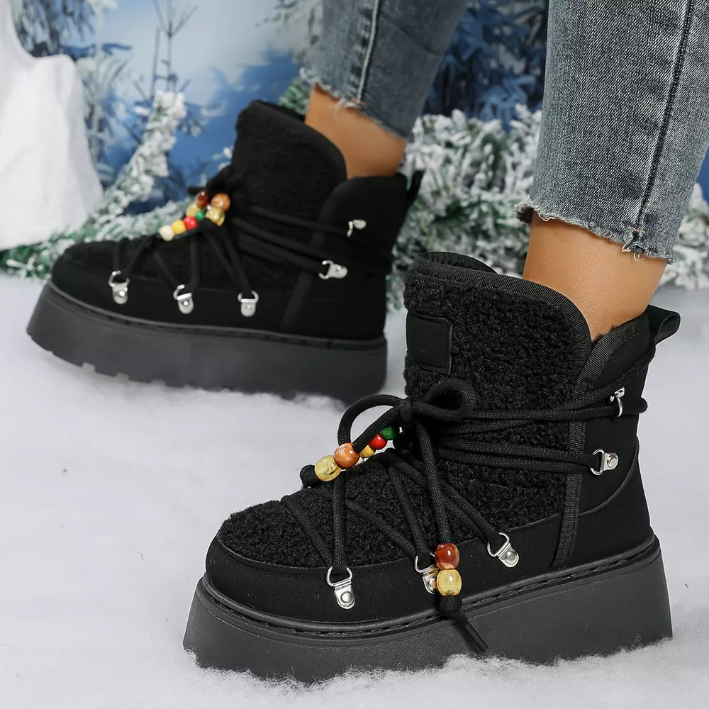 Lace-Up Platform Winter Boots, image 3