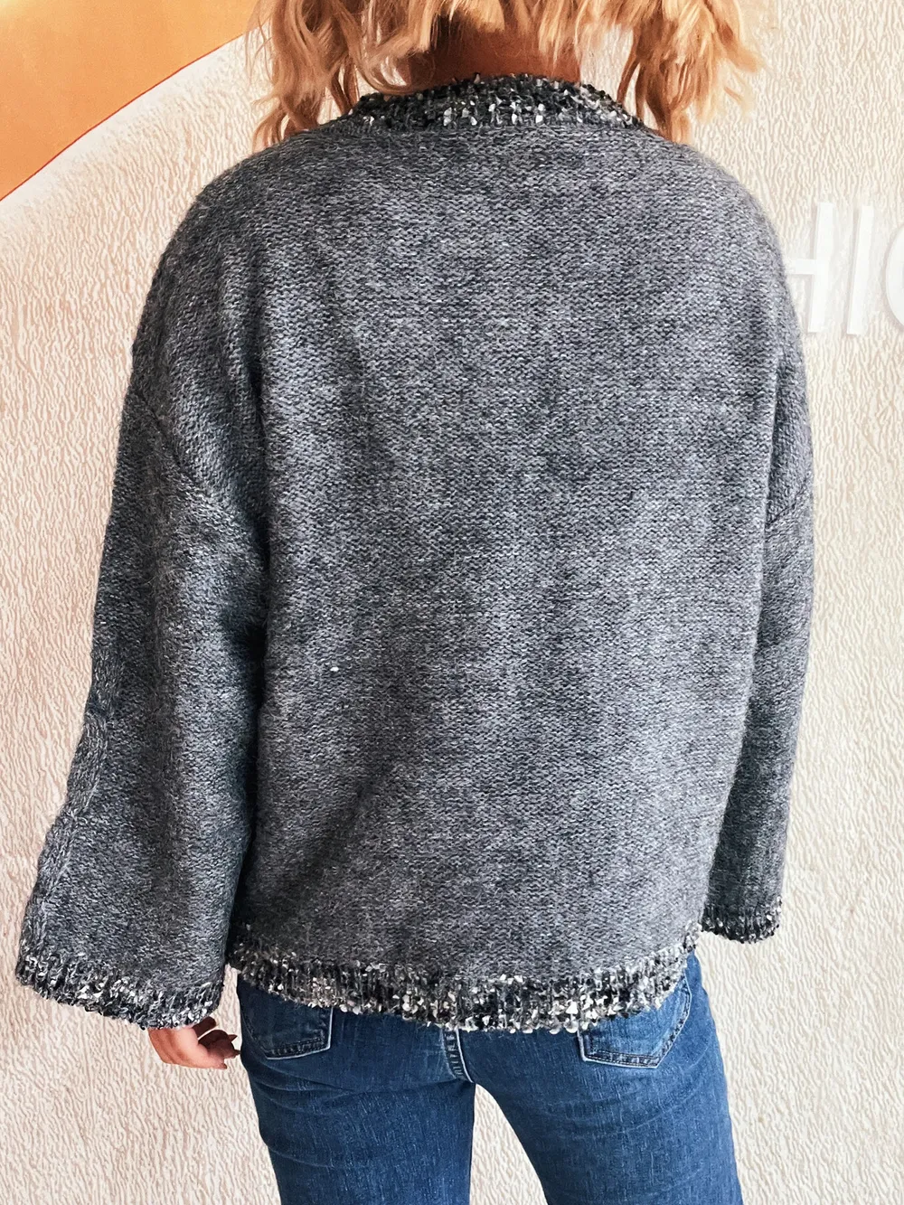 Contrast Trim Detail Round Neck Sweater, image 14