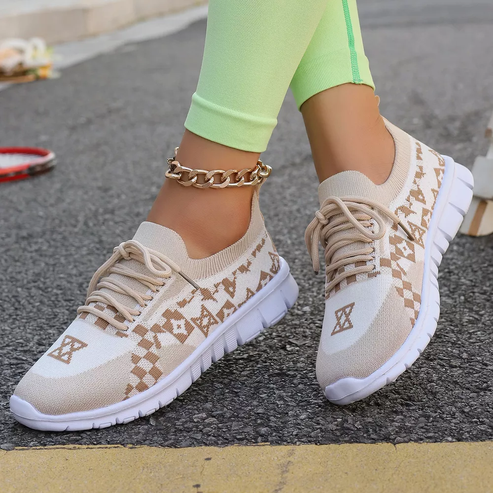 Breathable Mesh Lace Up Sneakers, image 8