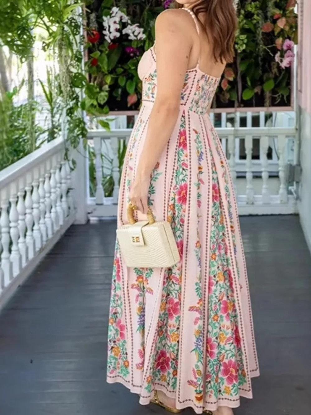 Floral Print Sweetheart Neck Cami Dress, image 5