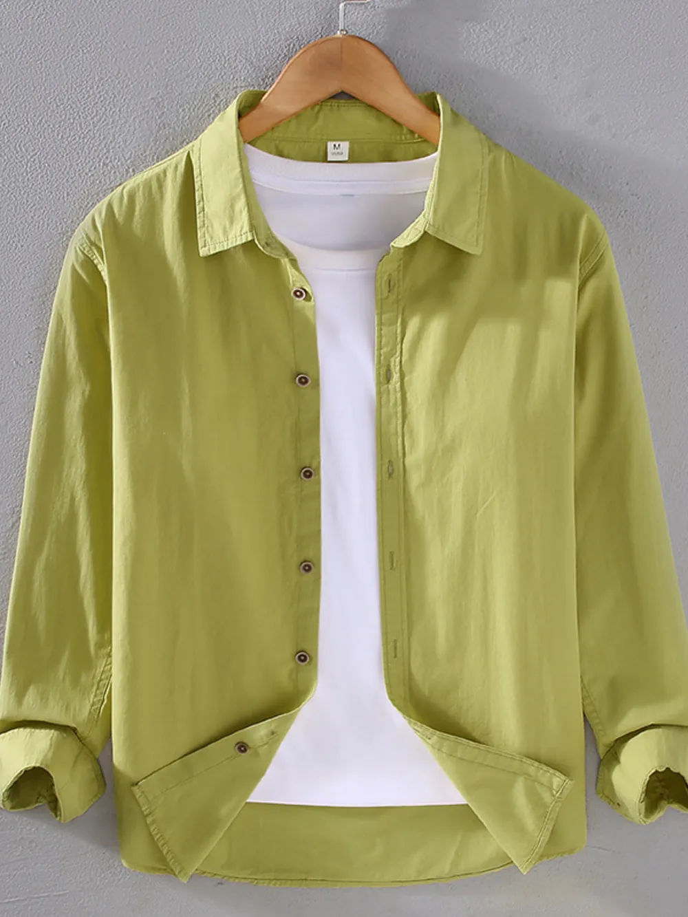 Men's Plus Size Button-Up Shirt with Rolled Sleeves, image 11