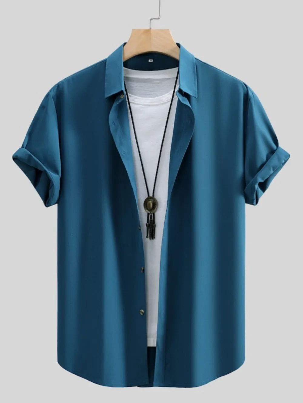 Men's Button Up Short Sleeve Shirt, image 9