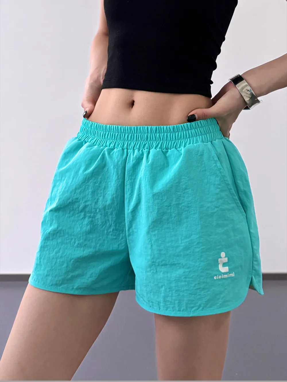 Elastic Waist Shorts with Pockets, image 7