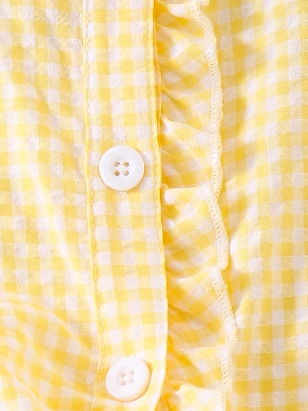 Children's Gingham Ruffle Collar Sleeveless Shirt, image 4