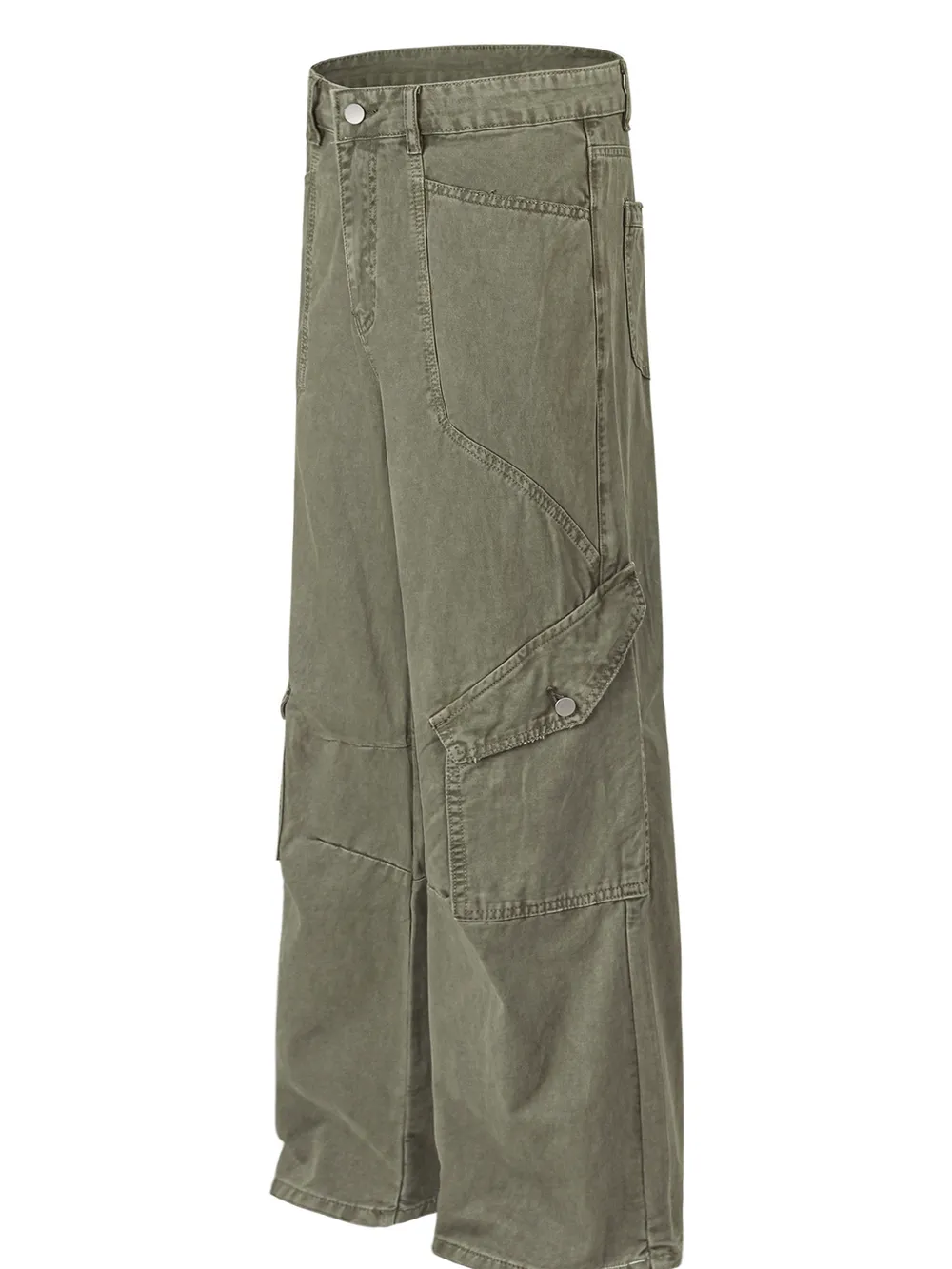 Men's Wide Leg Cargo Jeans, image 2