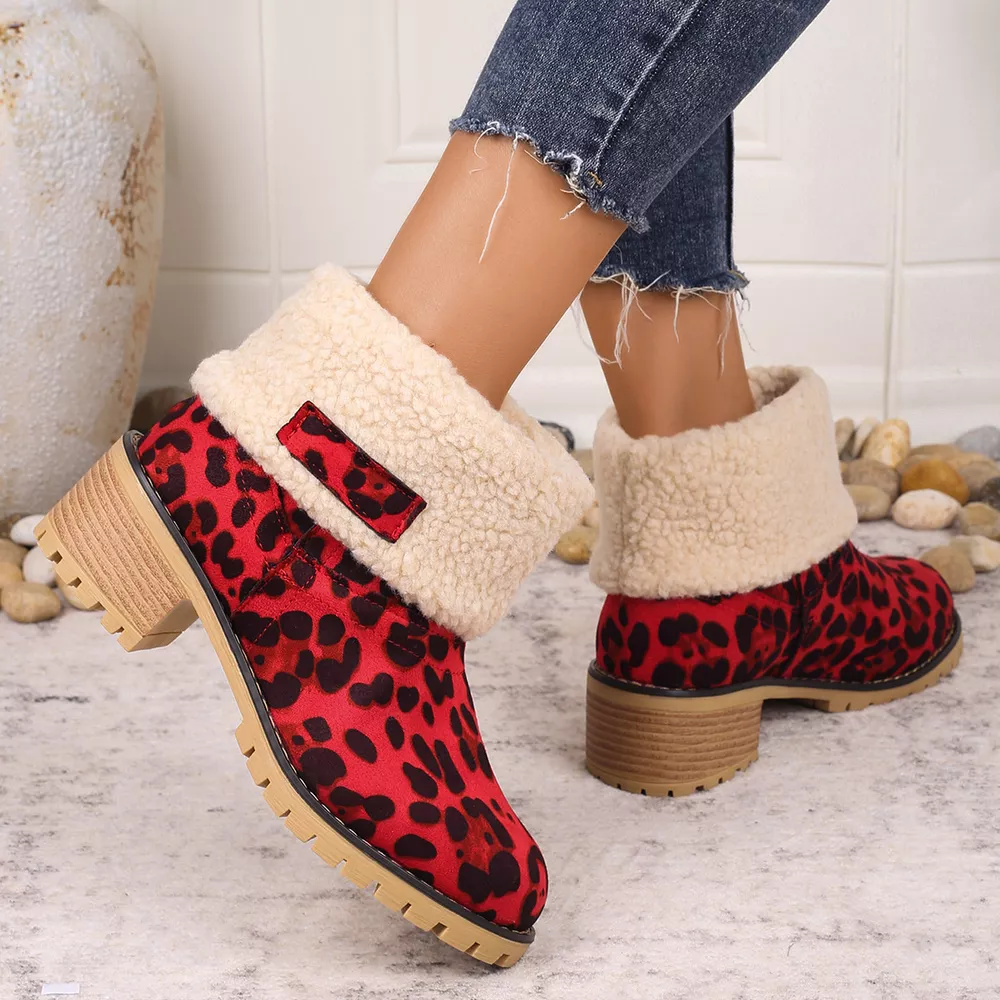 Leopard Print Plush Lined Boots, image 11