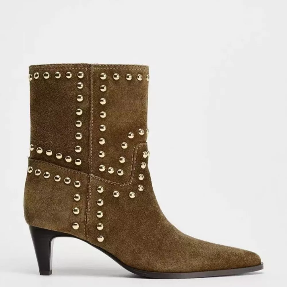 Point Toe Kitten Heels Boots, image 3