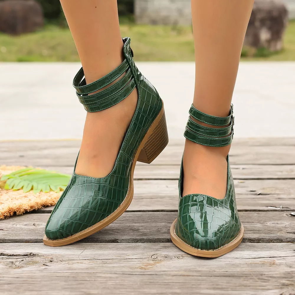 Point Toe Block Heels Pumps, image 6