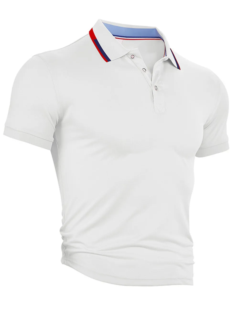 Men's Full Size Button Detail Short Sleeve Polo Plus Size, image 3