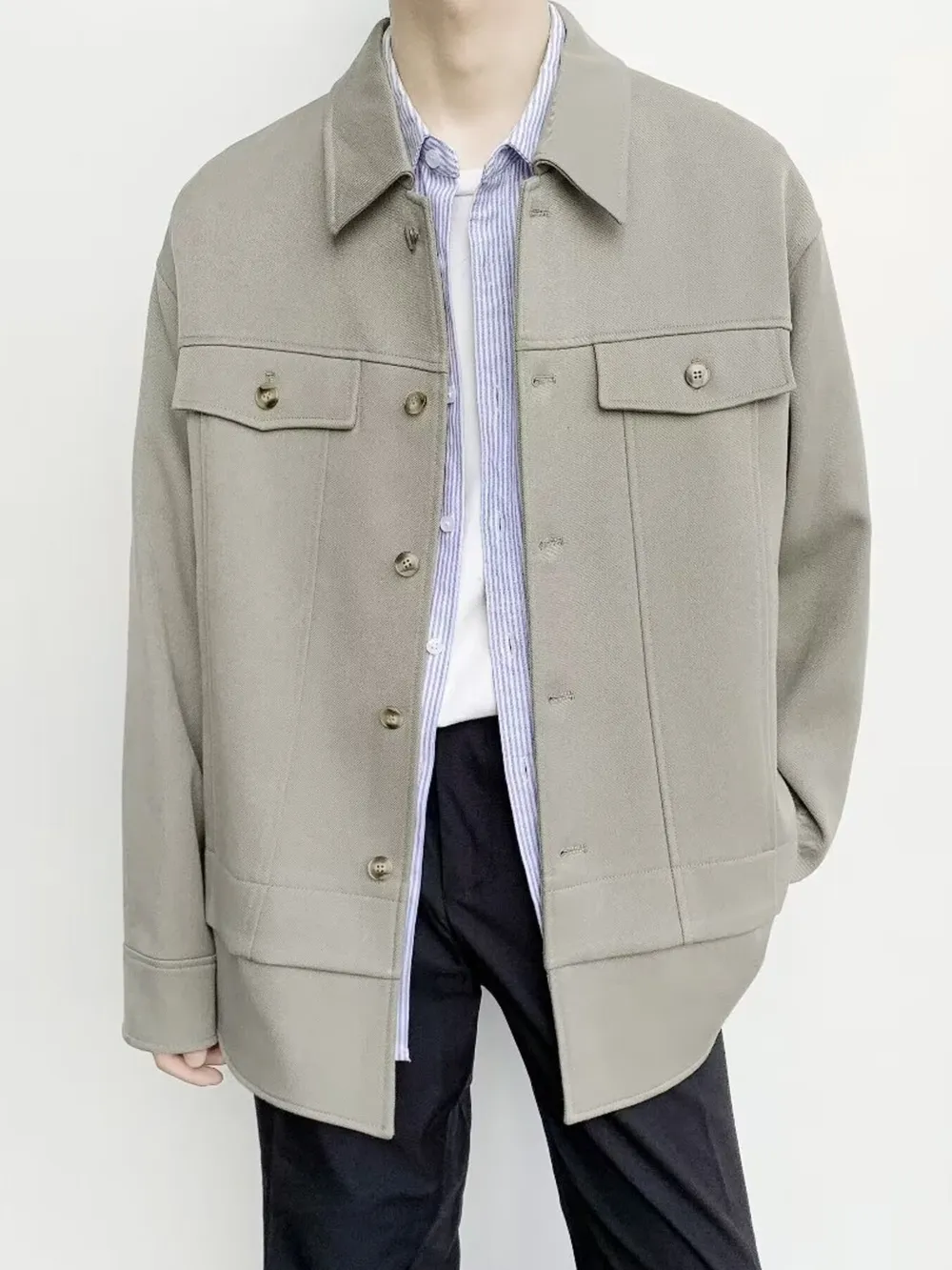 Men's Casual Button-Down Jacket, image 9