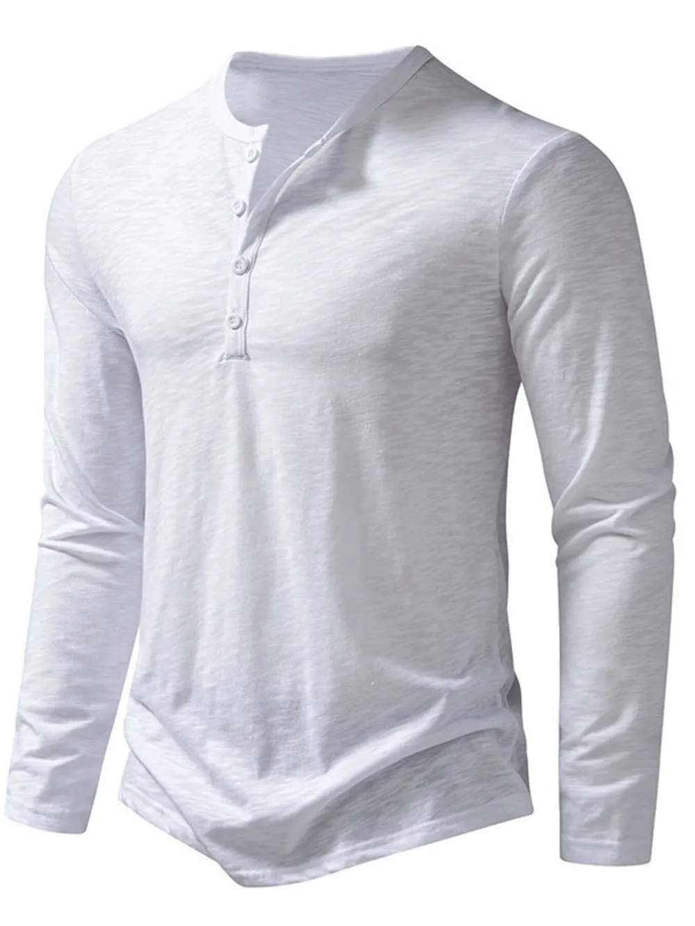 Men's Button Detail Long Sleeve T-Shirt, image 17