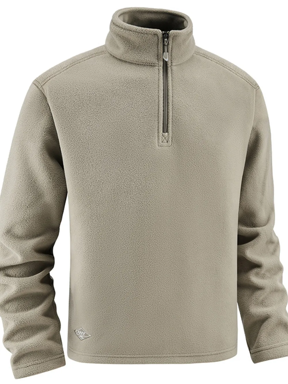 Men's Plus Size Quarter Zip Long Sleeve Sweatshirt, image 4