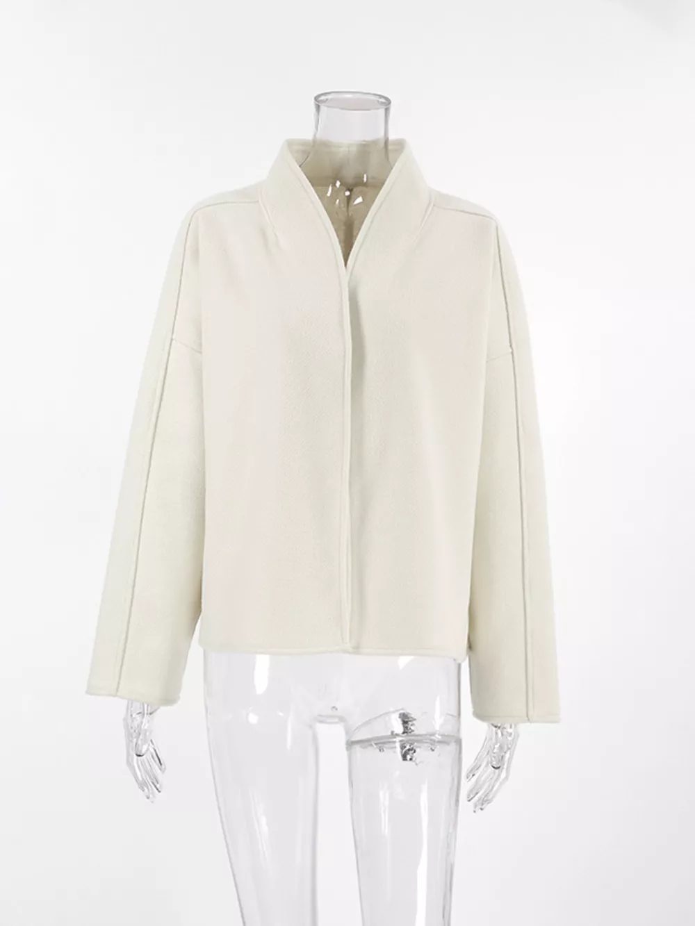 Open Front Dropped Shoulder Outerwear, image 6