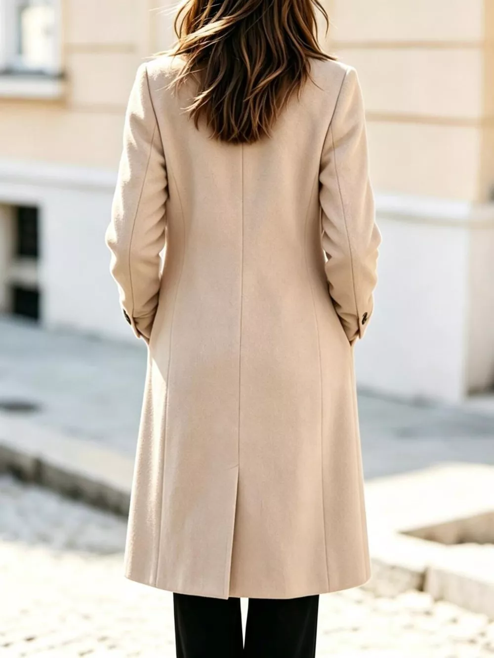 Double-Breasted Lapel Collar Coat, image 5