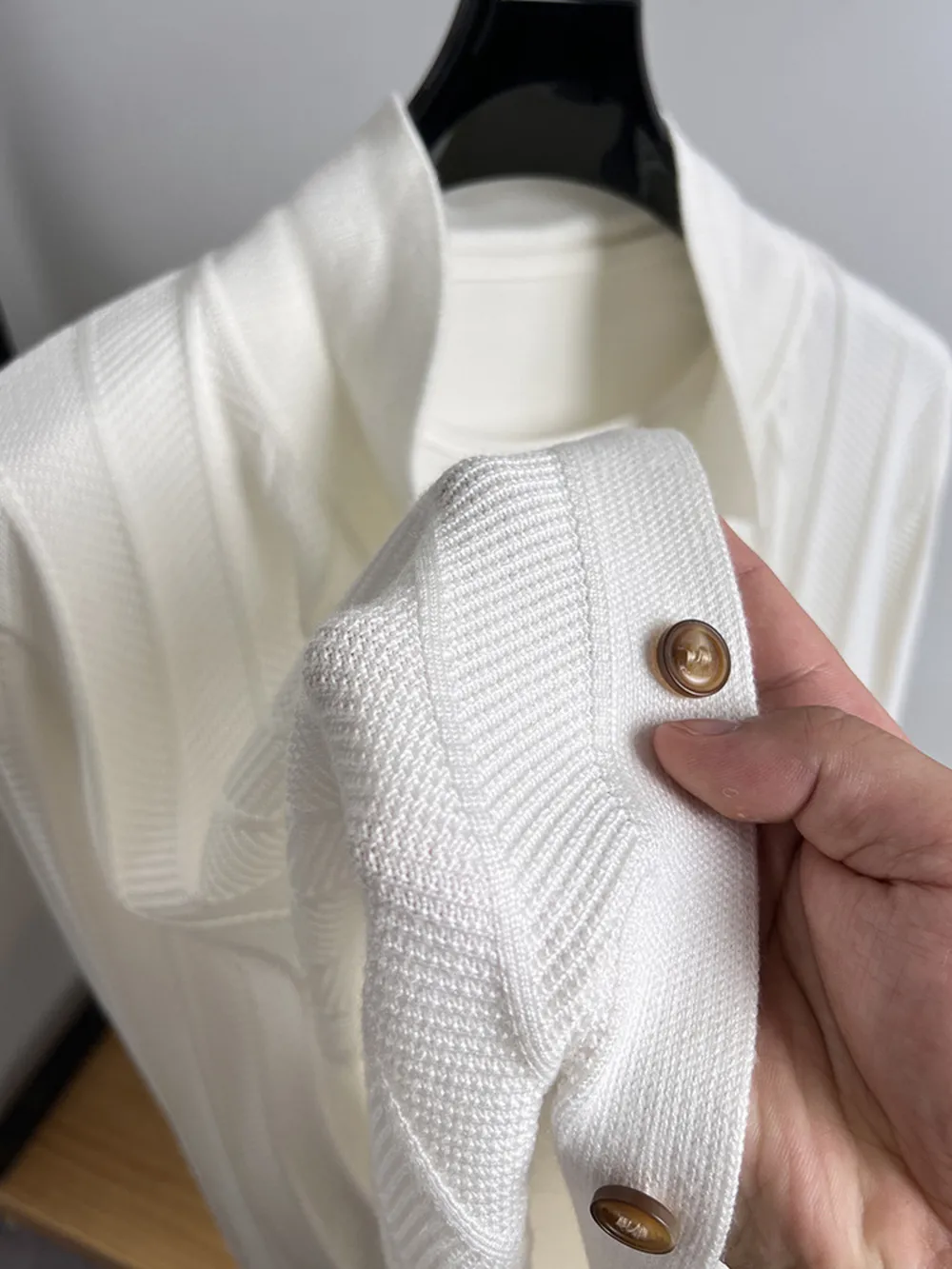 Men's Plus Size Button Down Knit Cardigan, image 4